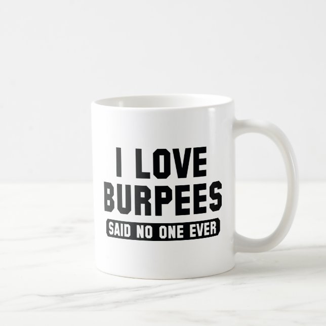 Caneca De Café Eu Amo Burpees (Direita)