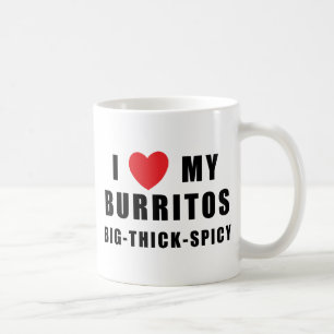 Caneca De Café Eu amo Burritos