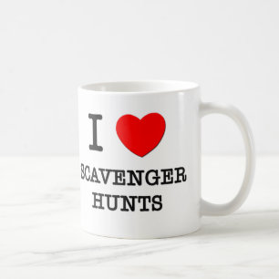 Caneca De Café Eu amo caças ao tesouro