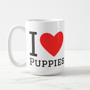 Caneca De Café Eu amo cachorrinhos