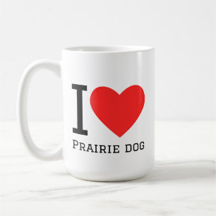 Caneca De Café Eu amo cachorro da pradaria