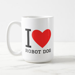 Caneca De Café Eu amo cachorro robô