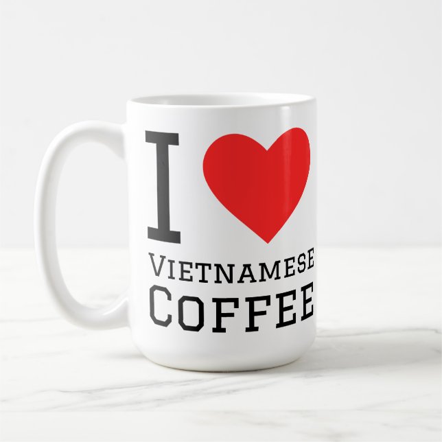 Caneca De Café Eu amo café vietnamita (Esquerda)