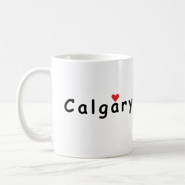 Caneca De Café Eu amo Calgary (Esquerda)