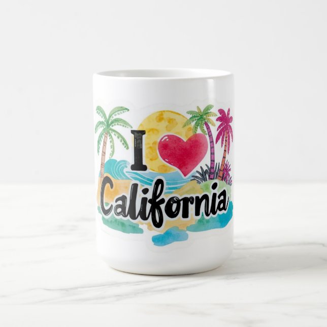 Caneca De Café Eu Amo Califórnia  (Centro)