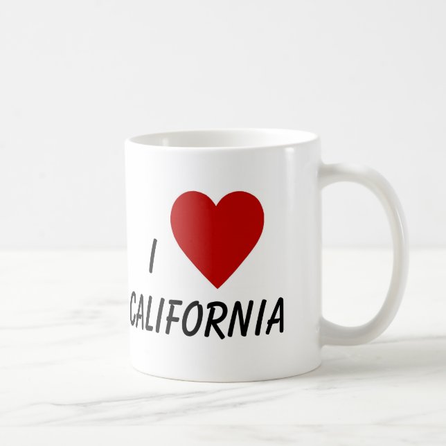 Caneca De Café Eu amo California Mug (Direita)