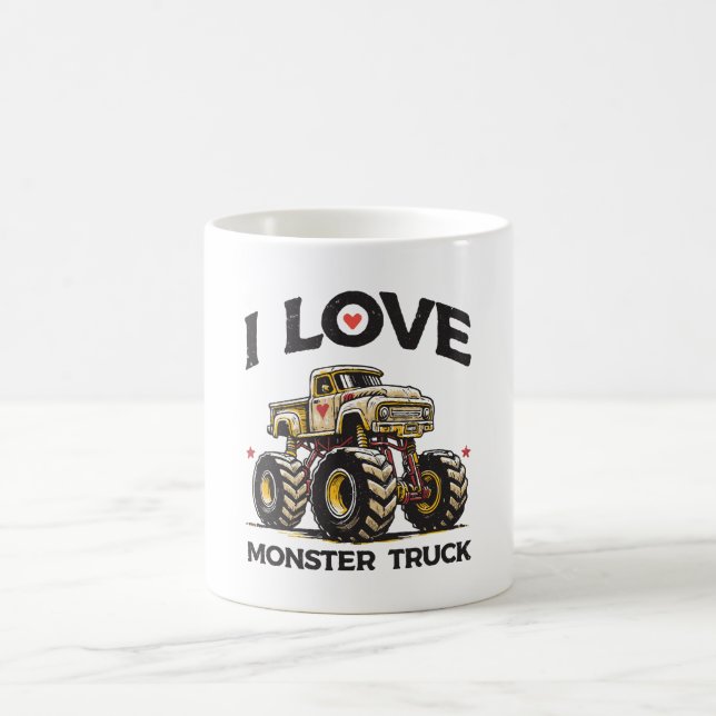 Caneca De Café Eu Amo Caminhão Monstro (Centro)
