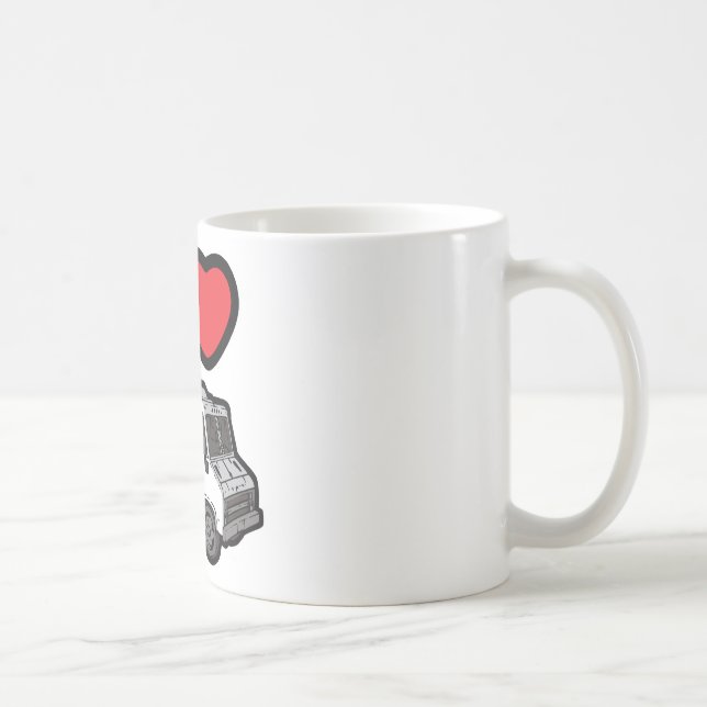 Caneca De Café Eu amo caminhões da comida! (Direita)