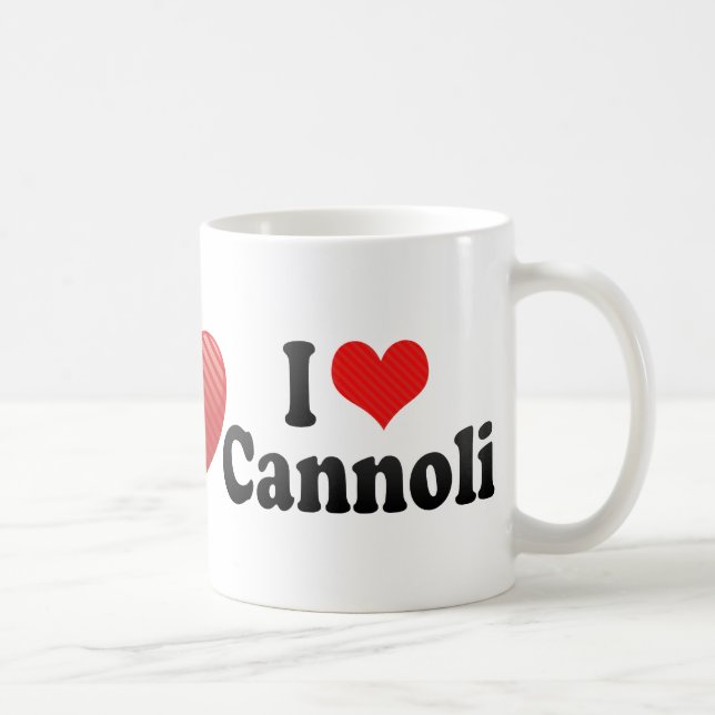 Caneca De Café Eu amo Cannoli (Direita)