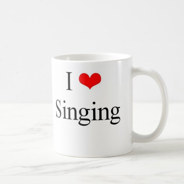 Caneca De Café Eu amo cantar (Direita)