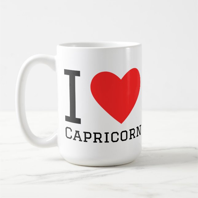 Caneca De Café Eu amo Capricórnio  (Esquerda)