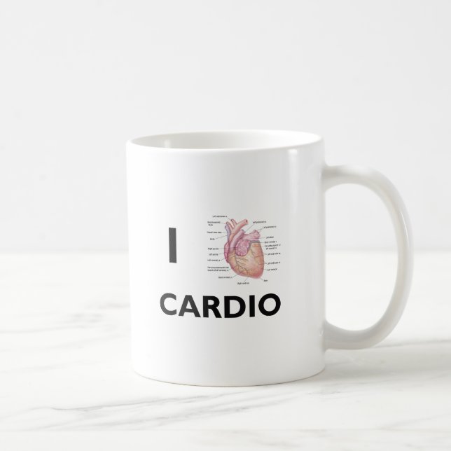 Caneca De Café Eu amo cardio- (Direita)