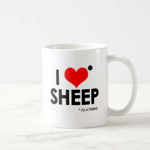 Caneca De Café Eu amo * carneiros