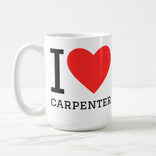 Caneca De Café Eu amo carpinteiro