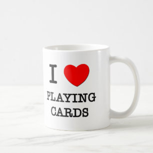 Caneca De Café Eu amo cartões de jogo