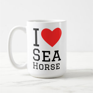 Caneca De Café Eu amo cavalo-marinho