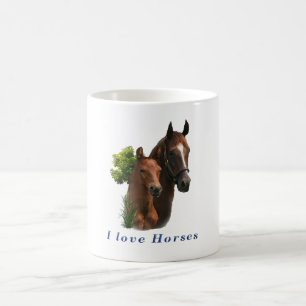 Caneca De Café Eu amo Cavalos