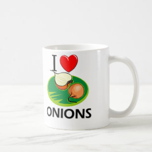 Caneca De Café Eu amo cebolas