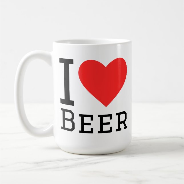 Caneca De Café Eu amo cerveja (Esquerda)