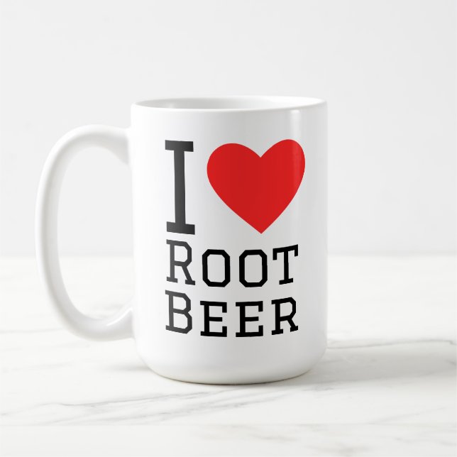 Caneca De Café Eu amo cerveja de raiz (Esquerda)