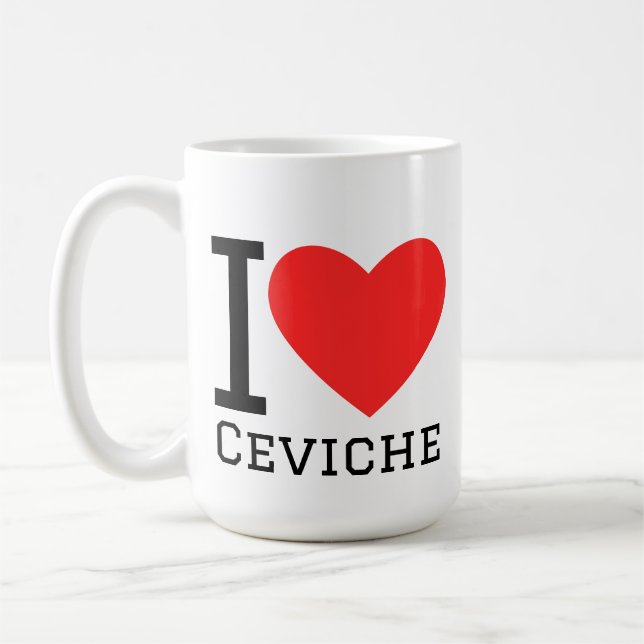 Caneca De Café Eu amo ceviche (Esquerda)
