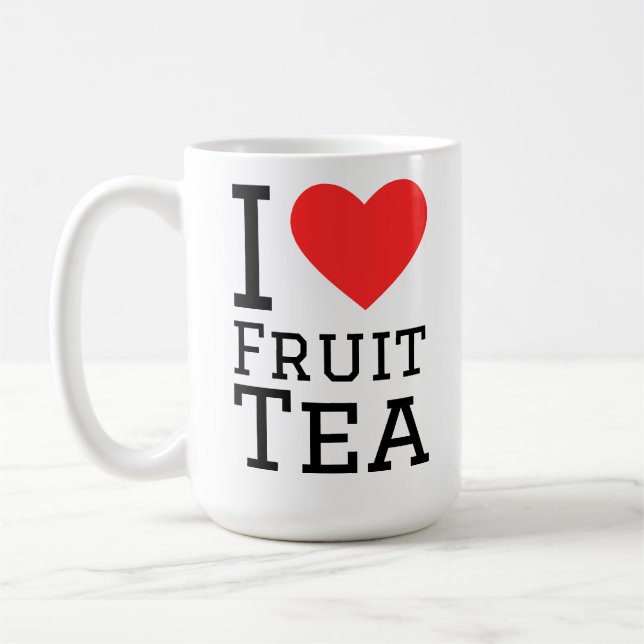 Caneca De Café Eu amo chá de frutas  (Esquerda)