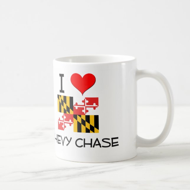 Caneca De Café Eu amo Chevy Chase Maryland (Direita)