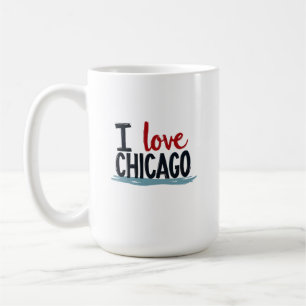 Caneca De Café Eu amo Chicago
