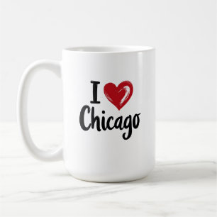 Caneca De Café Eu amo Chicago
