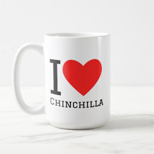 Caneca De Café Eu amo chinchila