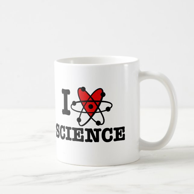 Caneca De Café Eu Amo Ciência (Direita)