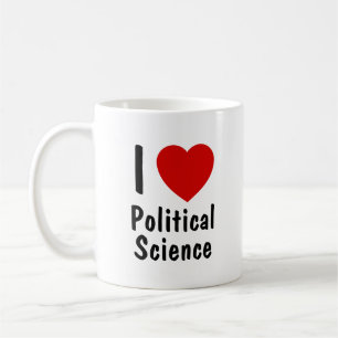 Caneca De Café Eu Amo Ciência Política