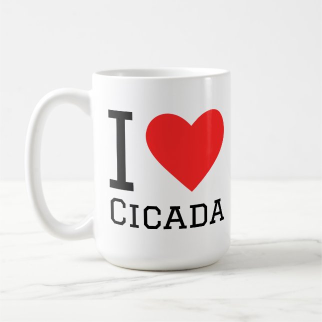 Caneca De Café Eu amo cigarra (Esquerda)