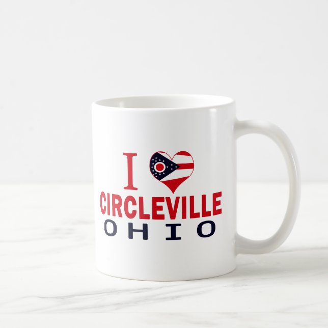 Caneca De Café Eu amo Circleville, Ohio (Direita)