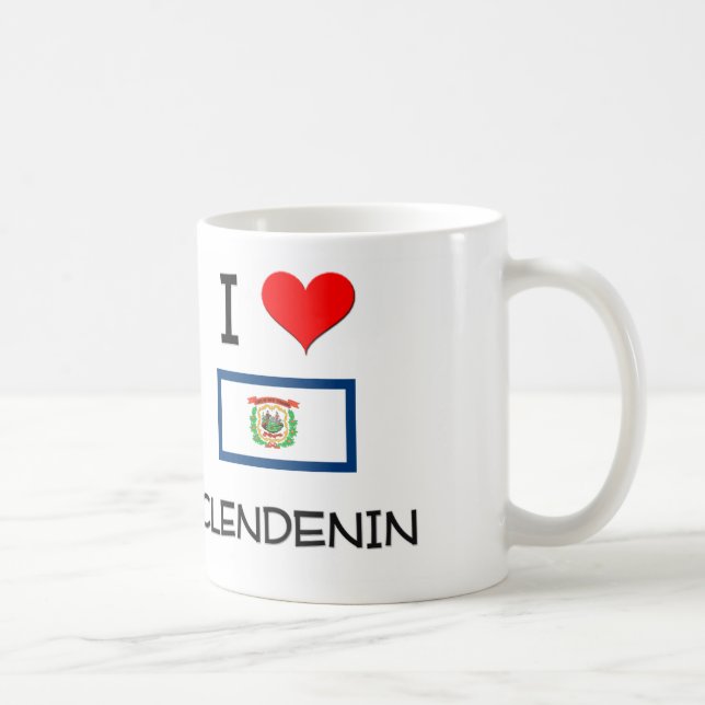 Caneca De Café Eu amo Clendenin West Virginia (Direita)