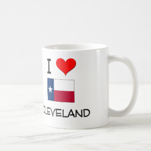Caneca De Café Eu amo Cleveland Texas