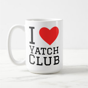 Caneca De Café Eu amo clube de iate