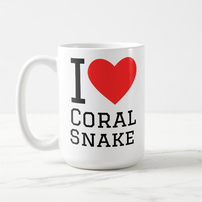 Caneca De Café Eu amo cobra coral (Esquerda)