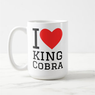 Caneca De Café Eu amo cobra rei