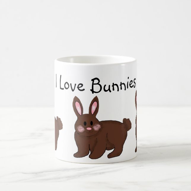 Caneca De Café Eu Amo Coelhinhos (Centro)
