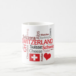Caneca De Café Eu Amo Coisas Suiças Favoritas De Suiça