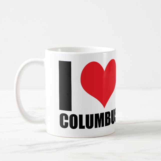 Caneca De Café Eu amo Columbus (Esquerda)