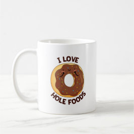 Caneca De Café Eu Amo Comidas Engraçadas Rosquinha