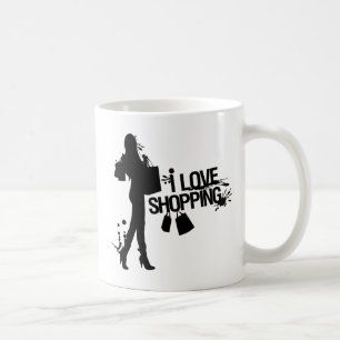Caneca De Café Eu amo comprar
