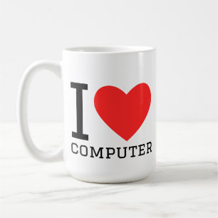 Caneca De Café Eu amo computador