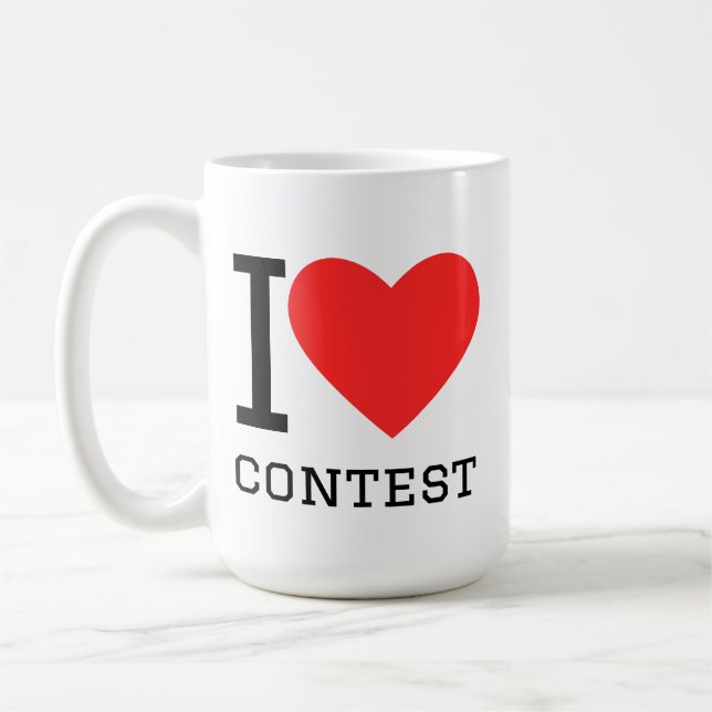 Caneca De Café Eu amo concurso  (Esquerda)