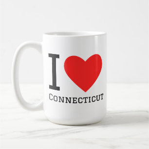 Caneca De Café Eu amo Connecticut 