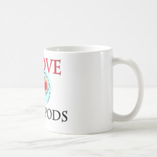 Caneca De Café Eu amo Copepods