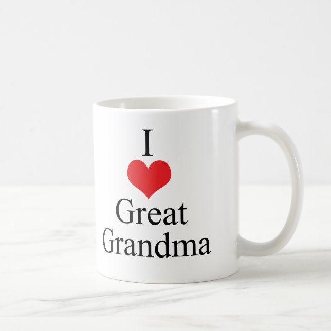 Caneca De Café Eu amo (coração) a grande avó (Direita)