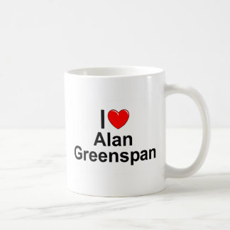 Caneca De Café Eu amo (coração) Alan Greenspan
